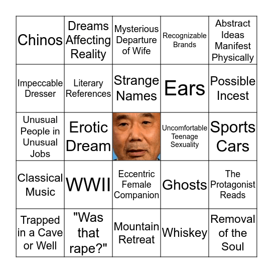 Haruki Murakami Bingo Card