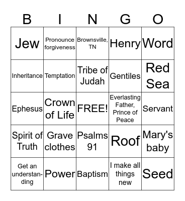 Bullock Bible BINGO Card