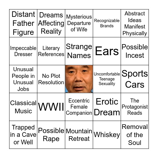 Haruki Murakami Bingo Card
