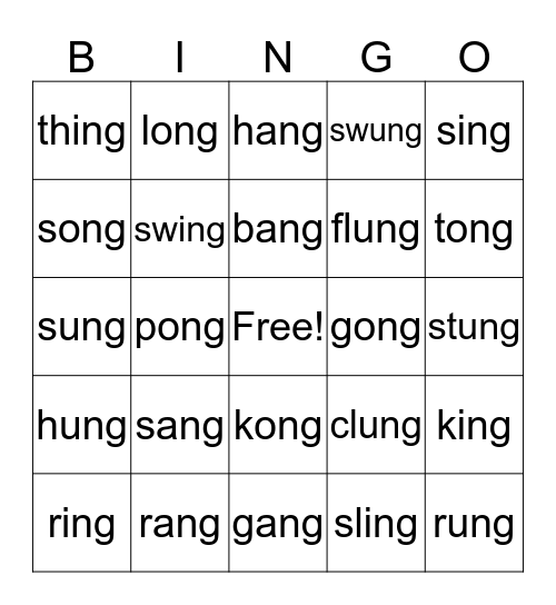 Welded Sounds Bingo Card
