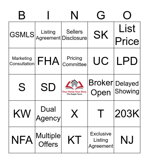 The Kopla Team Bingo Card