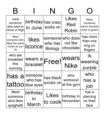 JST Bingo Card