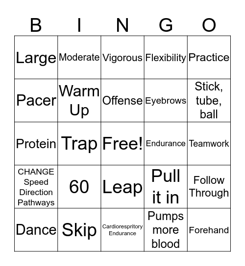 3rd Grade Review Bingo Card