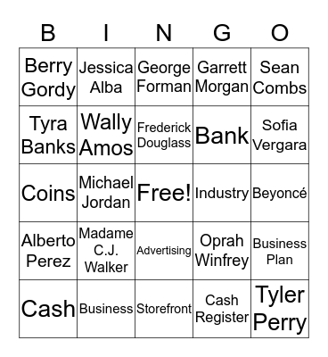 Successful Entrepeneurs and Their Business Bingo Card
