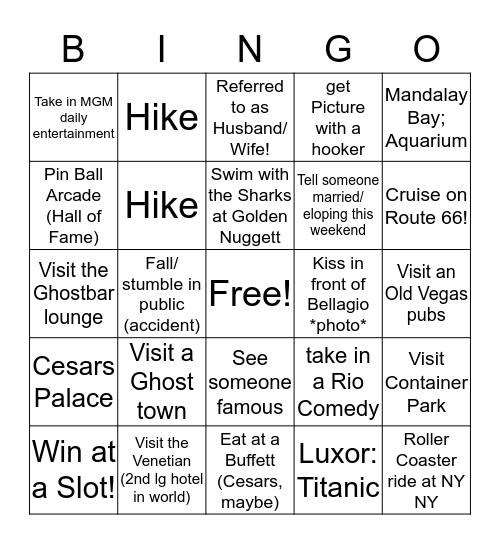 Viva Las Vegas!!! Bingo Card