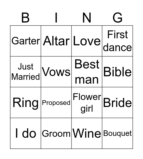 Carol's Kitchen Tea Bingo Card