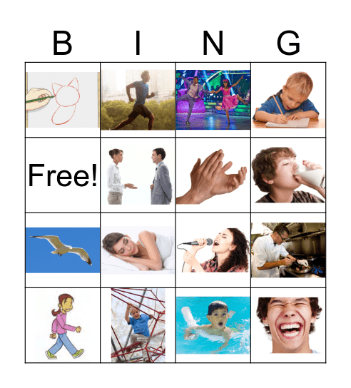 Doing Words Bingo Card