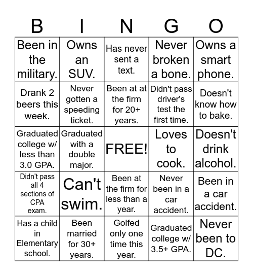 Schlenner Wenner & Co. Bingo! Bingo Card