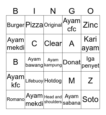 Bingo Card