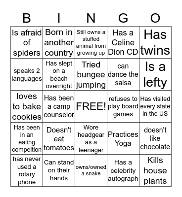 Broome Bingo Card