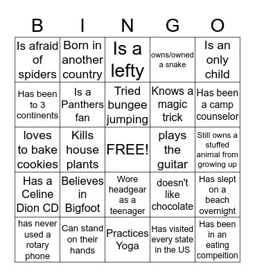 Broome Bingo Card