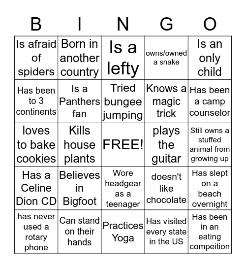 Broome Bingo Card