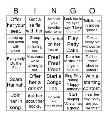 Birthday Bingo! Bingo Card