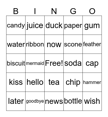 Test Bingo Card