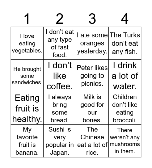 BINGO Card