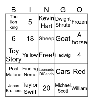 Trivia Bingo: It could be anything  Bingo Card