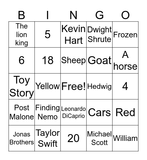 Trivia Bingo: It could be anything  Bingo Card