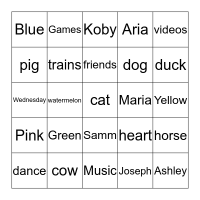 Bingo Card