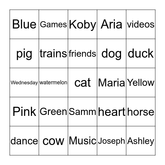 Bingo Card