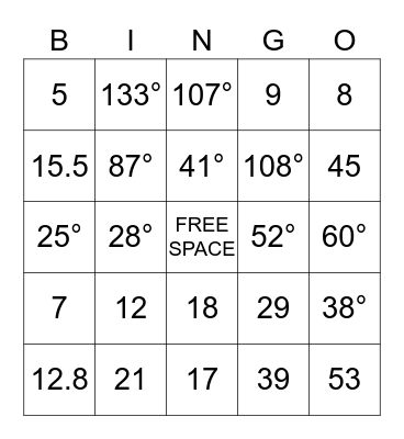 Trapezoids & Kites BINGO Card