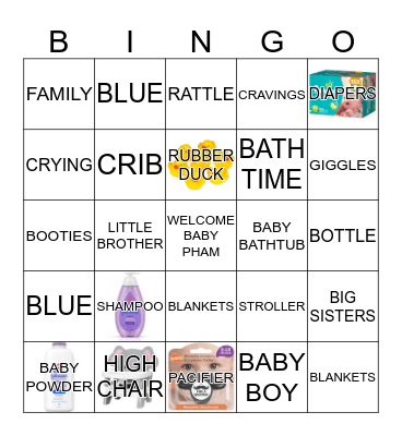 BABY PHAM Bingo Card