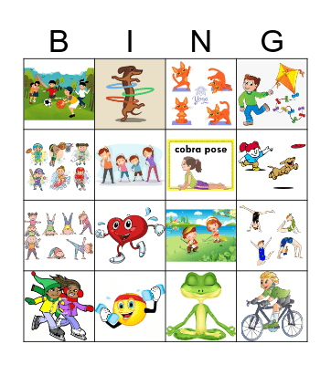 BE ACTIVE Bingo Card