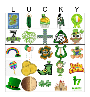 SHAMROCK Bingo Card