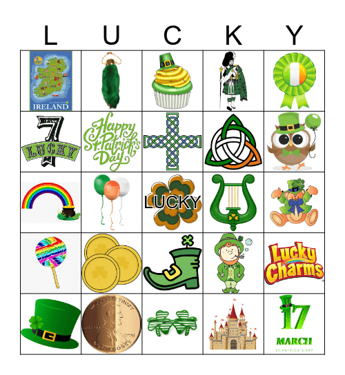 SHAMROCK Bingo Card
