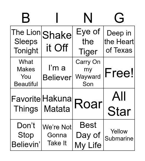 Bingo Card