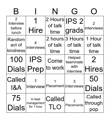 HHS BINGO! Bingo Card
