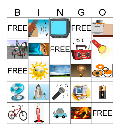 FORMS OF ENERGY Bingo Card