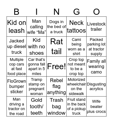 Bartow Bingo Card