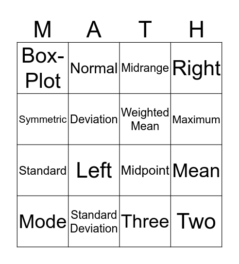 Chapter 3 Review Bingo Card