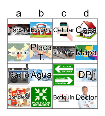 Lotería - Sismos Bingo Card