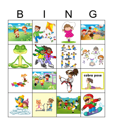 BE ACTIVE Bingo Card