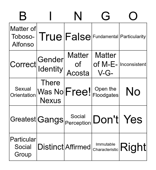 PSG Trivia Bingo Card