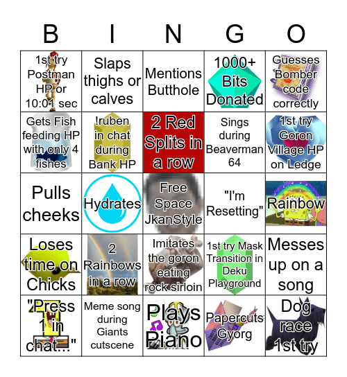 Popesquidward's Hundo Bingo Card