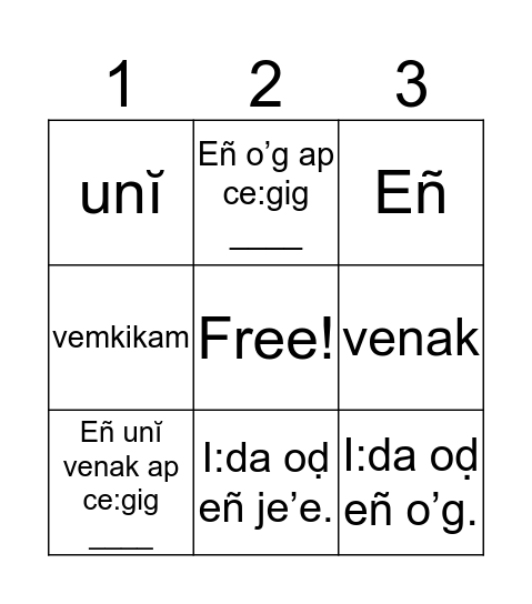 Unit 9-Family Bingo Card