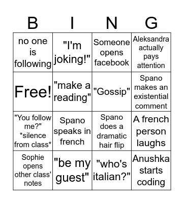 International Law ESPS0007 Bingo Card