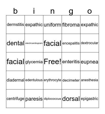 -Medical Terms_ Bingo Card