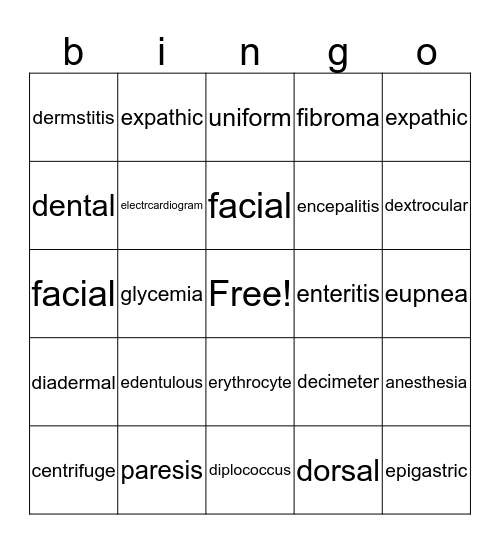 -Medical Terms_ Bingo Card