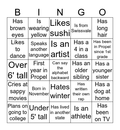 Take Some Data Bingo Card