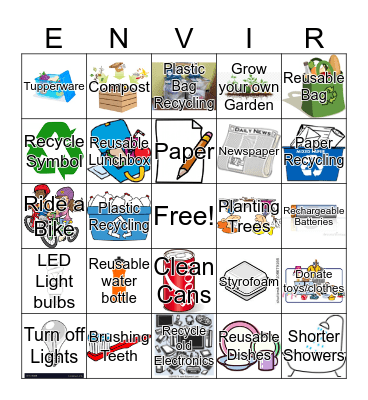 Envir-O Bingo Card