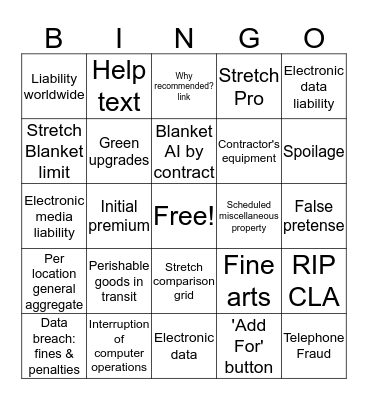 SPECTRUM Bingo Card