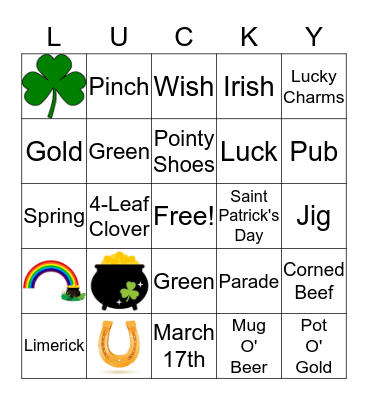 Bring'n the Luck to RAU Bingo Card