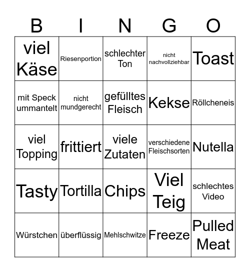 Burrito-Bingo Card