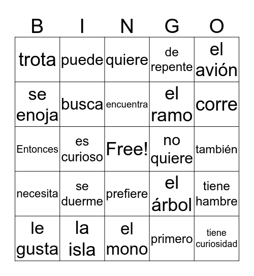 Bingo Episodio 13 Bingo Card