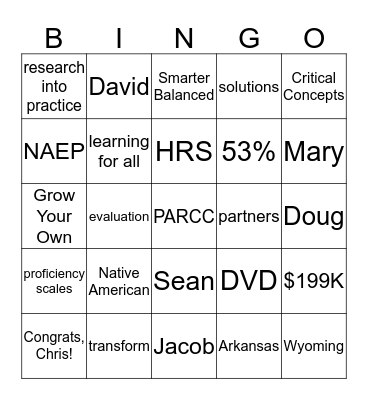 Marzano Monthly - March 2019 Bingo Card