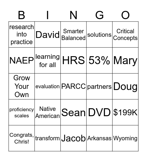 Marzano Monthly - March 2019 Bingo Card