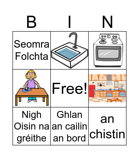 Sa Bhaile Bingo Card
